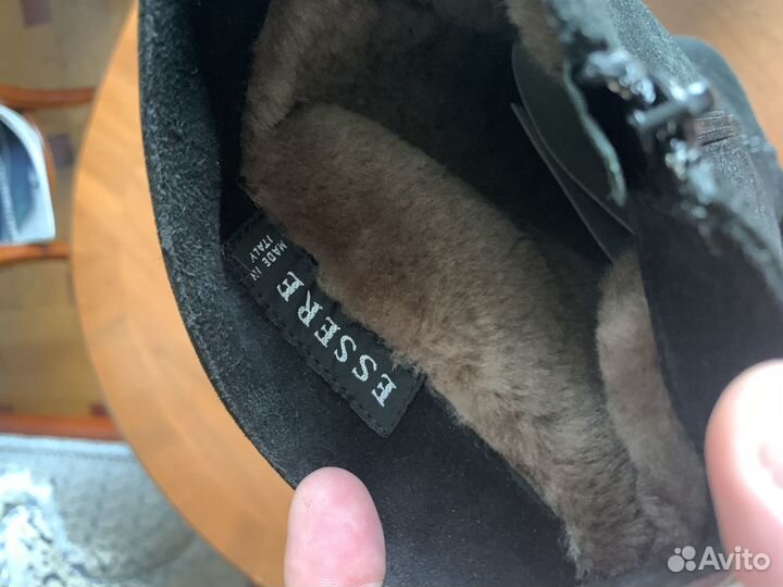 Комплект Сапоги мех и сумка замша италия