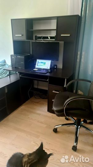 Угловой компьютерный стол венге