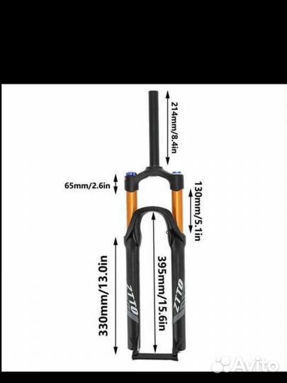 Ztto велосипедная воздушная вилка 27,5