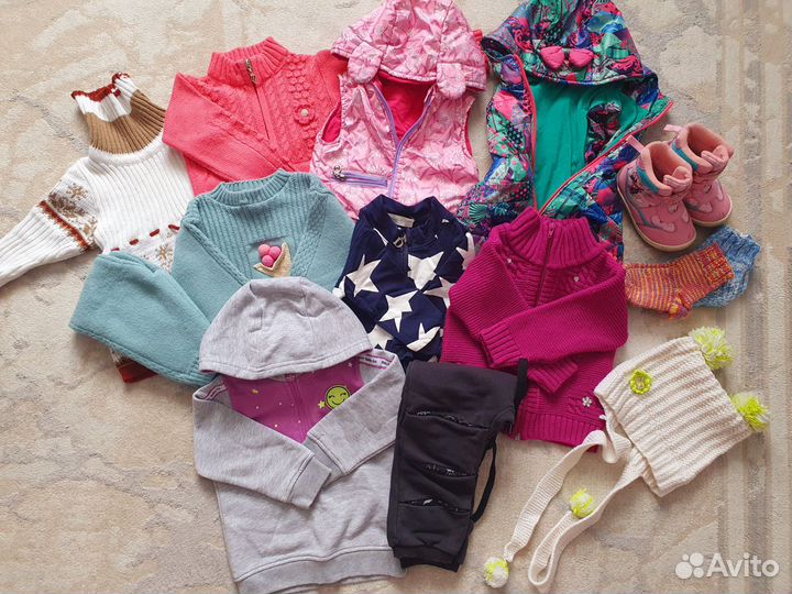 Детские вещи на девочку пакетами 86 92