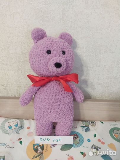 Плюшевые вязаные игрушки