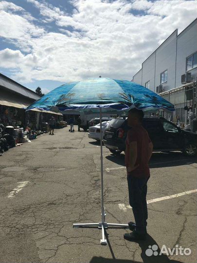 Новый пляжный зонт 1.85м с солнцезащитным напылени