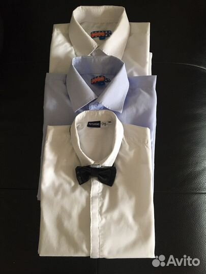 Рубашки школьные пакетом 140