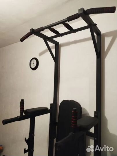 Универсальный турник скамья стойка для жима чёрный