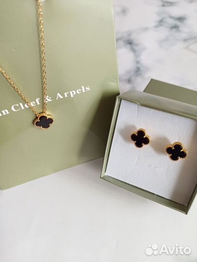 Набор Van Cleef серьги подвеска