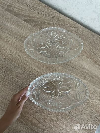 Ваза для фруктов/ салатники хрусталь СССР