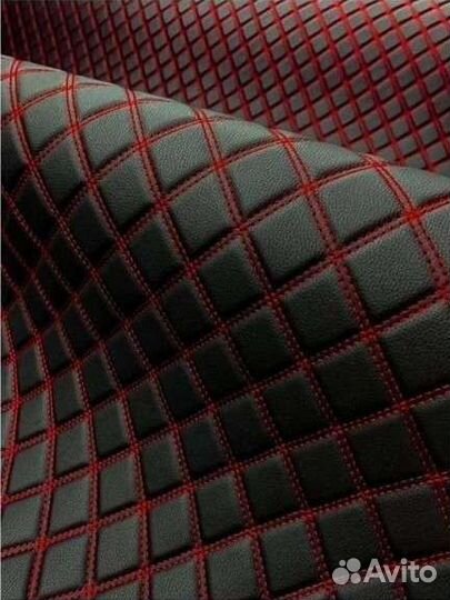 Стёганая экокожа ромб, соты