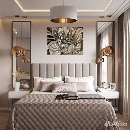 Картина под смолой «Шоколадный пион«