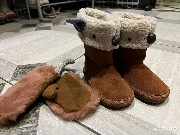 Новый Зимний набор варежки и угги