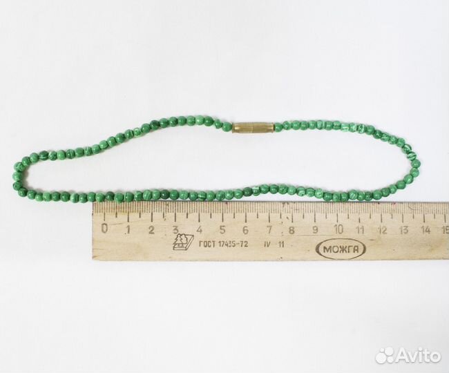 Бусы Малахит, длина 36 см (14)