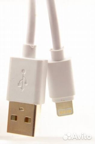 USB Кабель для Apple/iPhone 1.3A, Белый, 1м. (Плас