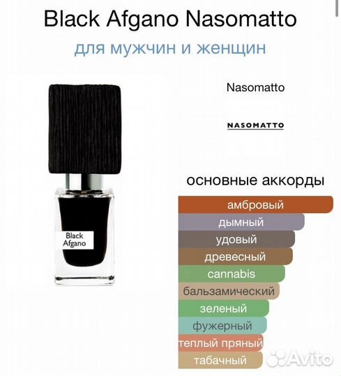 Духи Nasomatto black afgano 30 ml унисекс