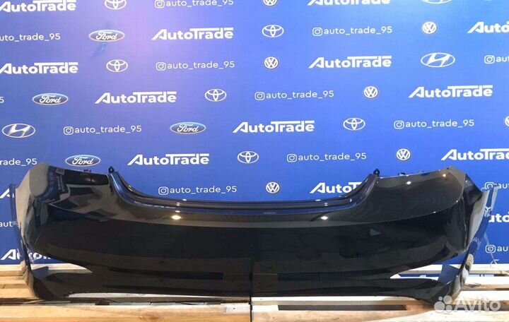Бампер задний на Hyundai Solaris 2015 чёрный