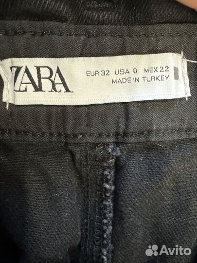 Джинсы zara черные 32