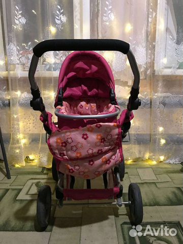 Детская игрушечная коляска, кроватка, кукла