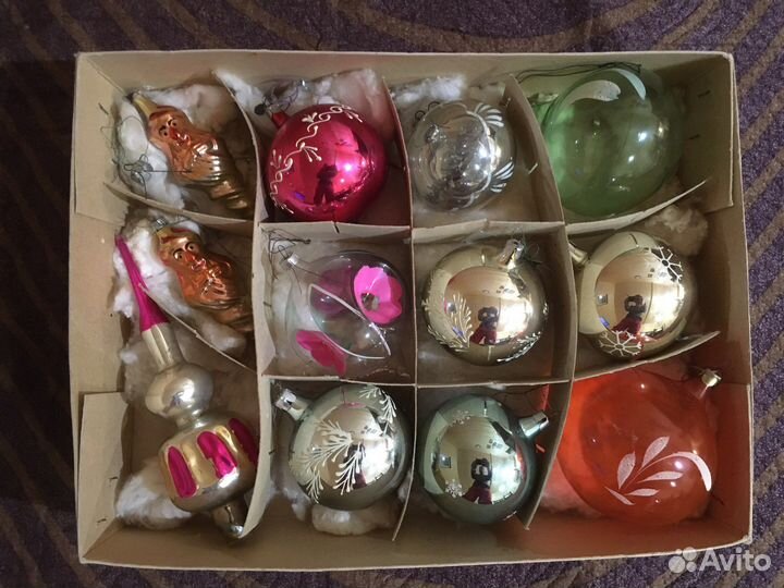 Набор ёлочных украшений СССР