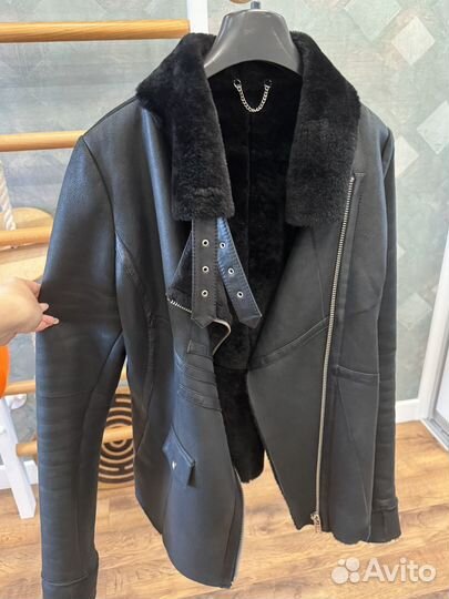 Дубленка натуральная женская авиатор 44