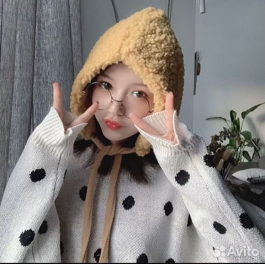 Чепчик плюшевый на флисе