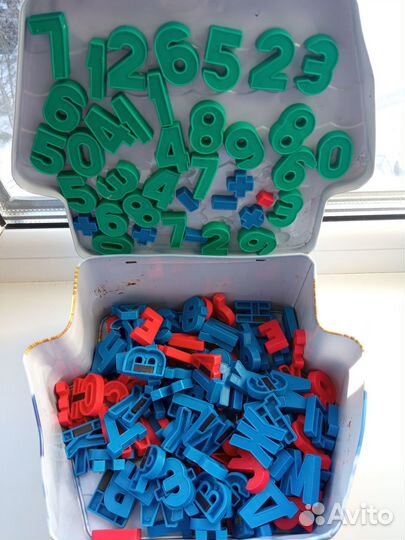 Набор букв и цифр, магнитные