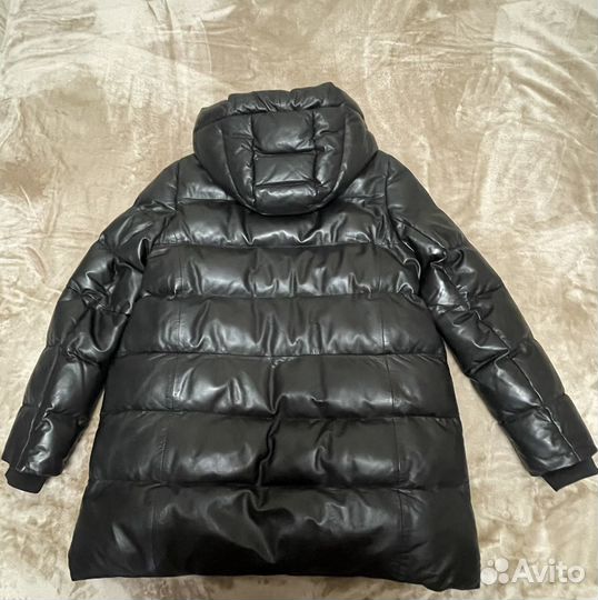 Пуховик зимний из натуральной кожи