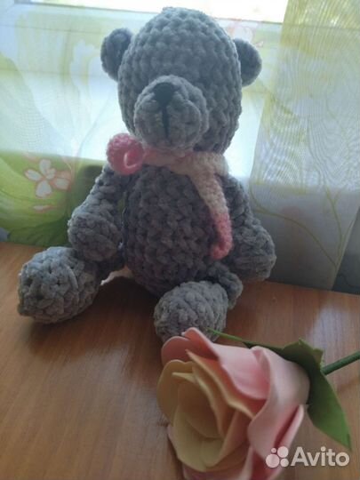 Мини мишка вязаная игрушка