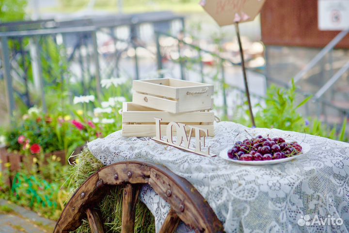 Декор для свадьбы в стиле Рустик