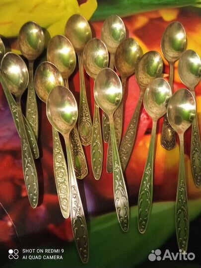 Серебряные ложки, мельхиоровые, ножи мельхиор