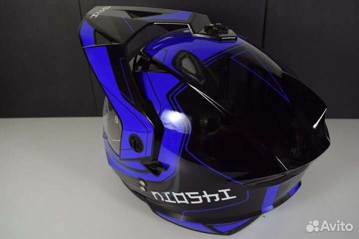 Шлем кроссовый с визором kioshi