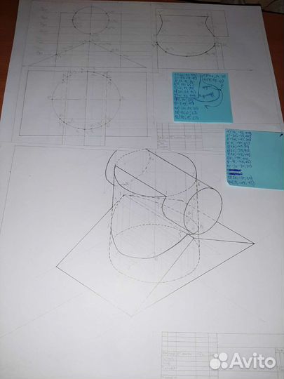 Чертежи в Компас 3d, и от руки для студентов