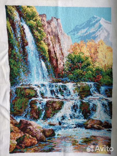 Картина вышитая крестиком ручная работа