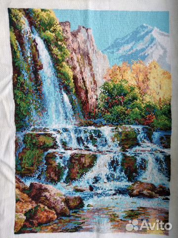 Картина вышитая крестиком ручная работа