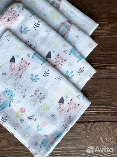 Муслиновые пеленки 4 шт