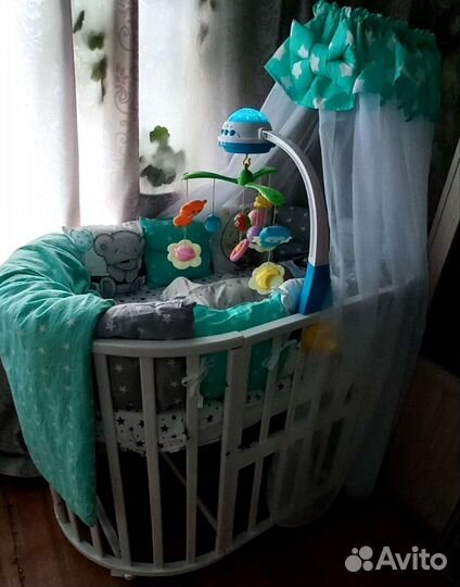 Детская кроватка круглая бу