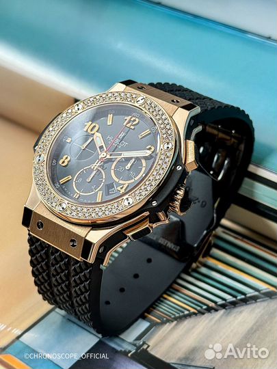 Часы hublot - BIG bang gold diamonds 44