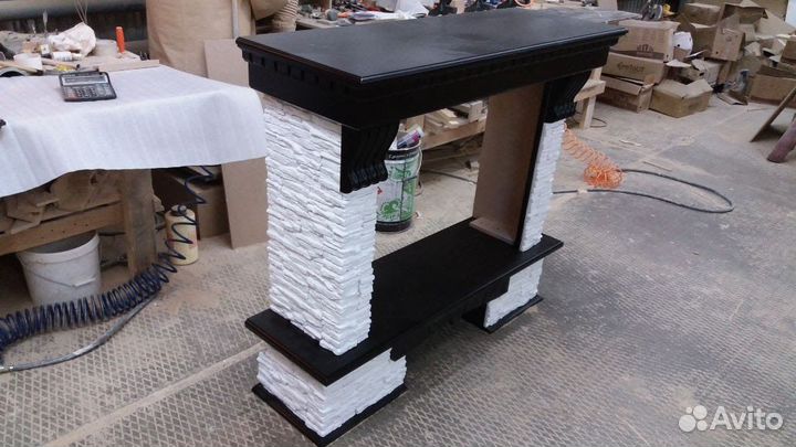 Камин электрический каменный