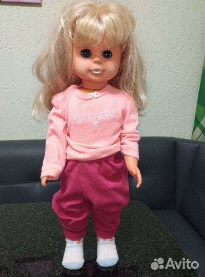 Кукла ГДР, винтажная,ходит,50см рабочий механизм