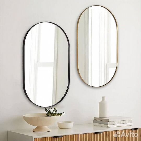 Зеркало капсула с окантовкой