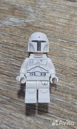 Lego минифигурка Боба Фетт белый