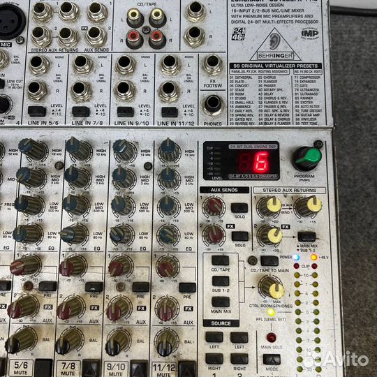 Микшерный пульт Behringer Eurorack UB1622FX-Pro