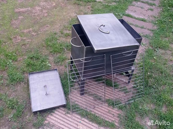 Коптилка, Коптильня горячего копчения