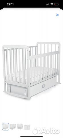 Детская кроватка и матрас (новое)
