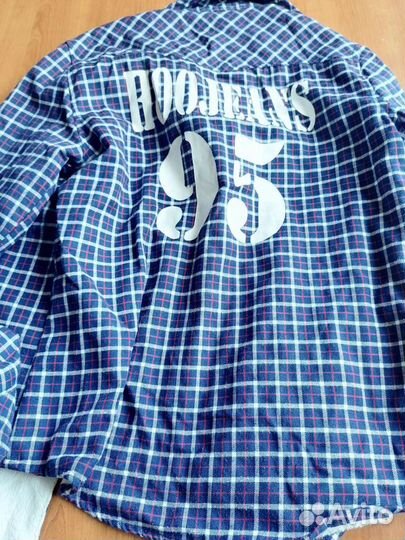 Рубашка в клетку теплая