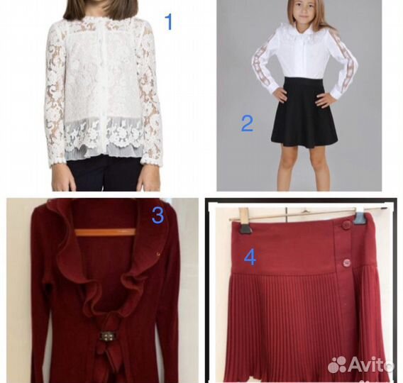 Школьная форма 6-9 лет(блузка,юбка, платье)