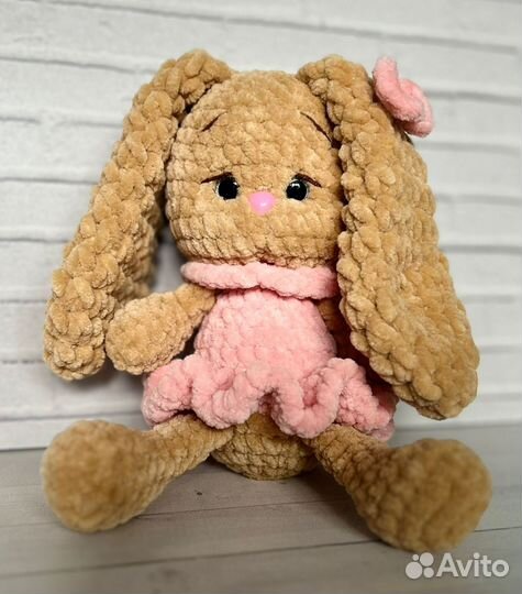 Плюшевые вязаные игрушки ручной работы