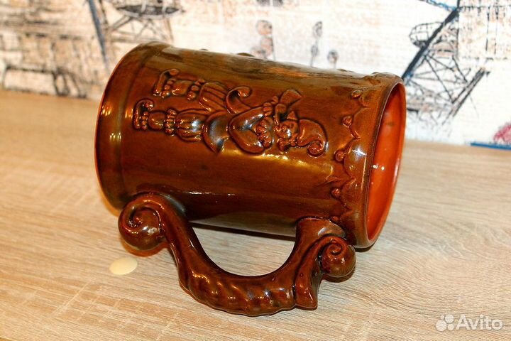 Штоф керамический и 2 кружки СССР