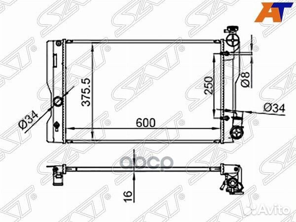 Радиатор Toyota Corolla (E150) 06-13 / Wish 09