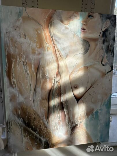 Картина обнаженная пара, ню, эротика