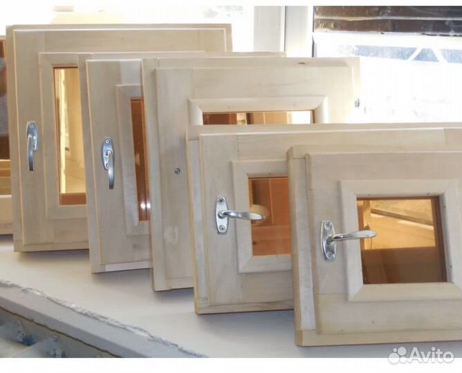 Деревянные окна для бани