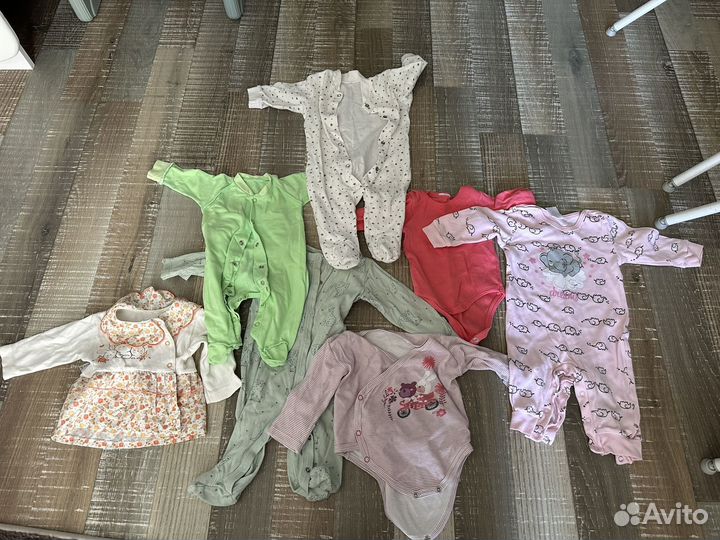 Вещи на девочку пакетом 56-68р-р