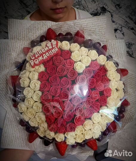 Шоколадный букет из роз,101 роза